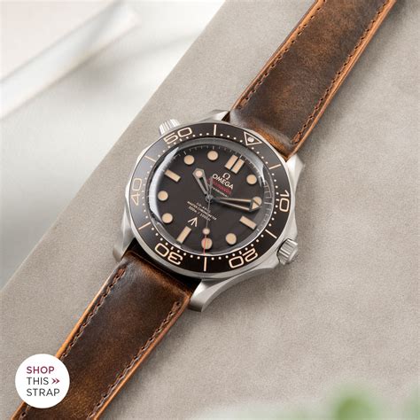 omega bond seamaster strap|authentic leather omega watch strap.